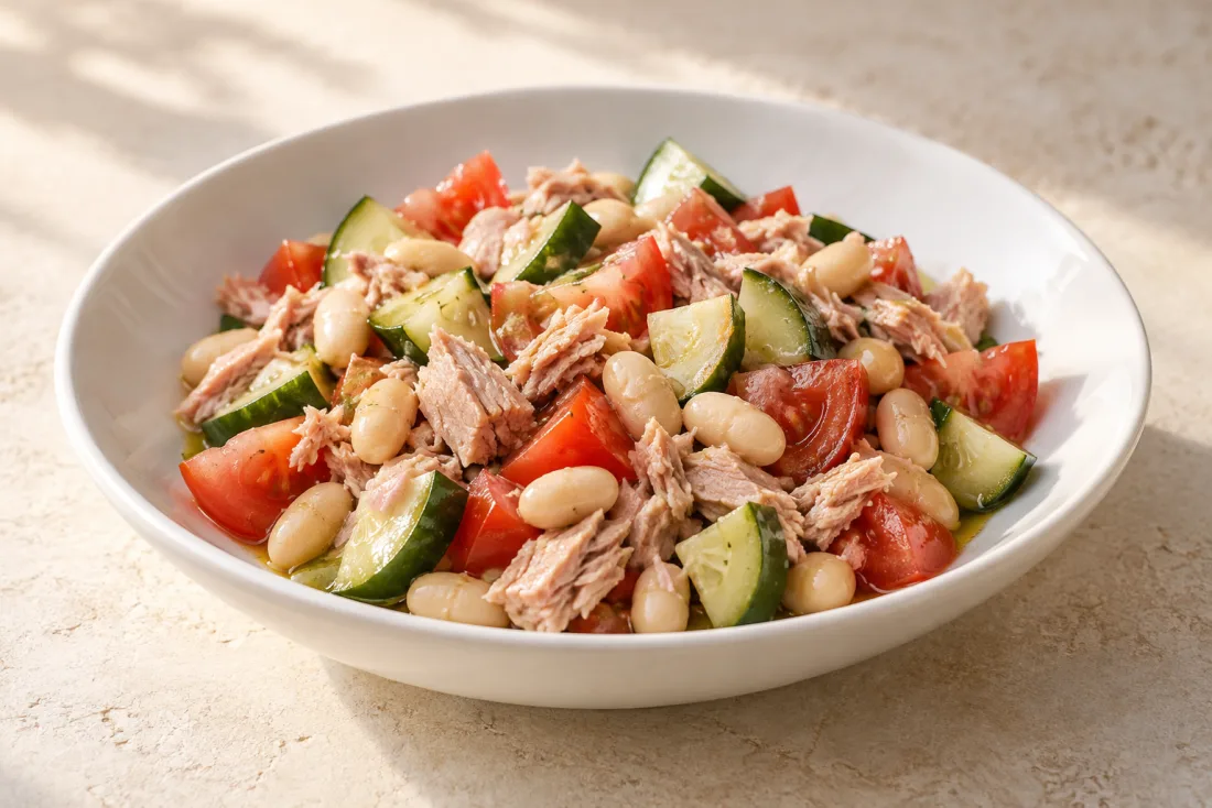 Tuna & white bean salad — serving suggestion