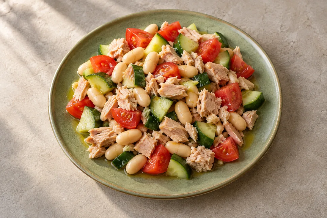 Tuna & white bean salad — serving suggestion