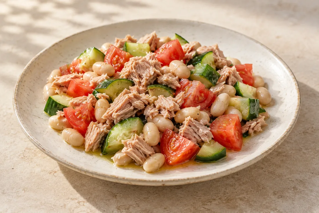 Tuna & white bean salad — serving suggestion