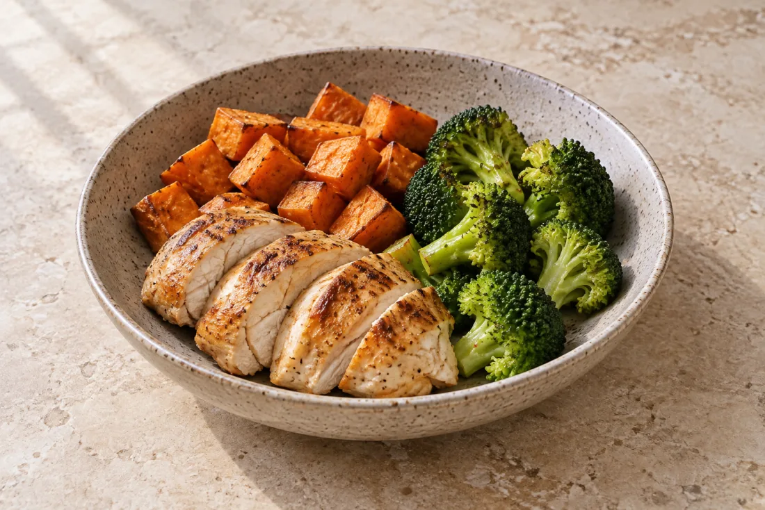 Tofu & cooked greens — serving suggestion