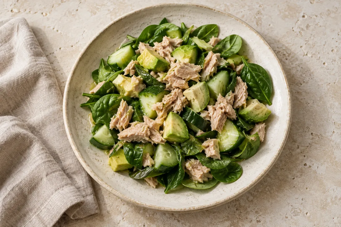 Tuna & avocado salad — serving suggestion