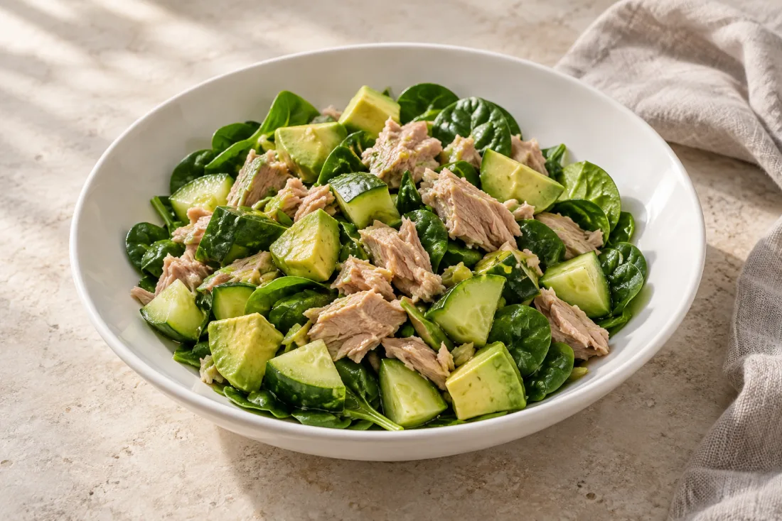 Tuna & avocado salad — serving suggestion