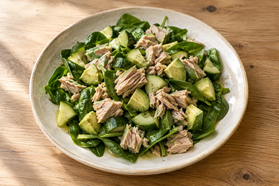 Tuna & avocado salad — serving suggestion