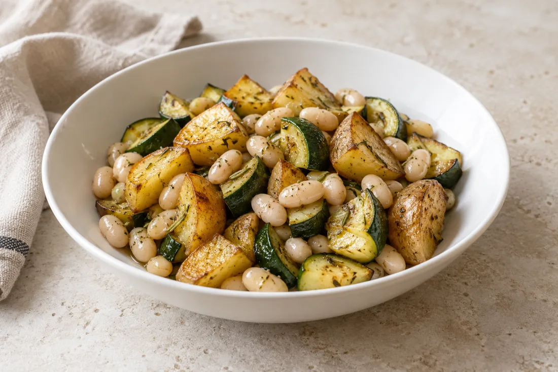Tofu & cooked greens — serving suggestion